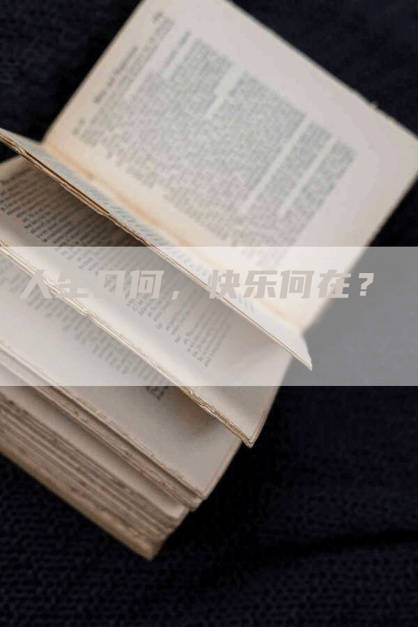 人生几何，快乐何在？