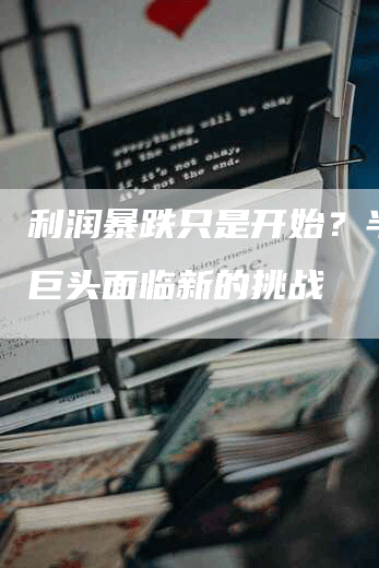 利润暴跌只是开始？半导体巨头面临新的挑战