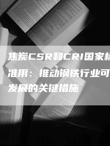 焦炭CSR和CRI国家标准用：推动钢铁行业可持续发展的关键措施