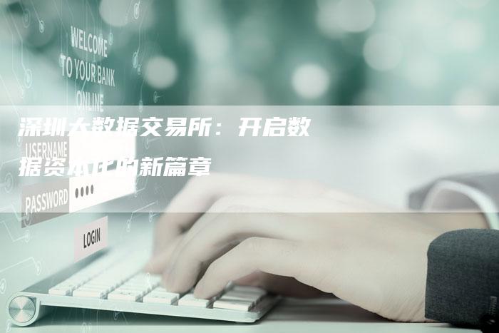 深圳大数据交易所：开启数据资本化的新篇章