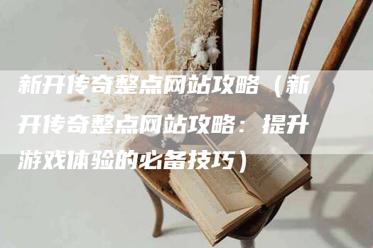 新开传奇整点网站攻略（新开传奇整点网站攻略：提升游戏体验的必备技巧）