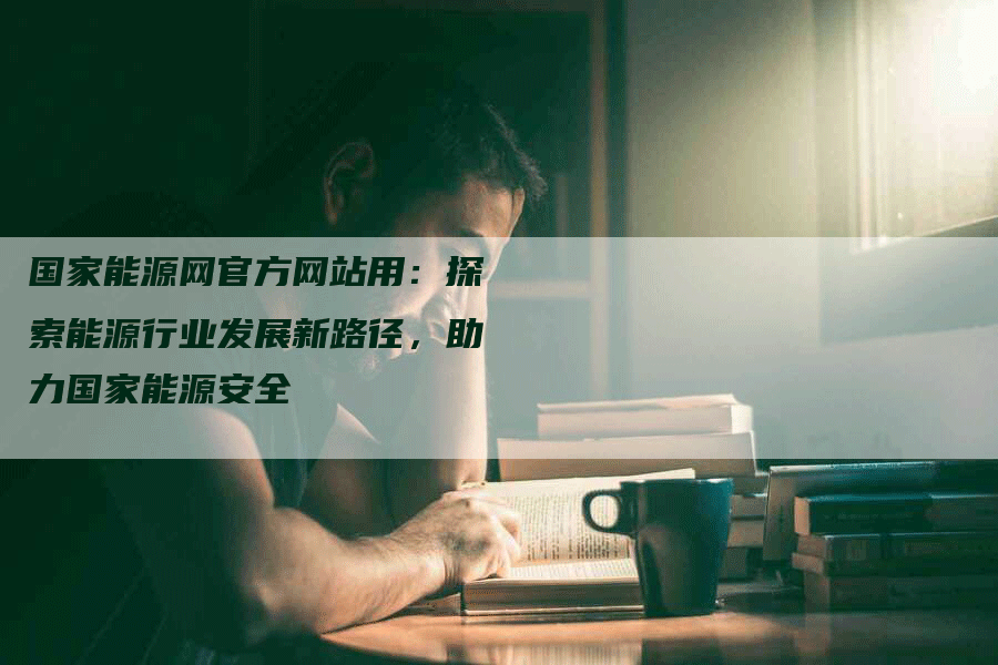 国家能源网官方网站用：探索能源行业发展新路径，助力国家能源安全