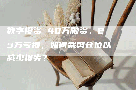 数字投资 40万融资，25万亏损，如何裁剪仓位以减少损失？