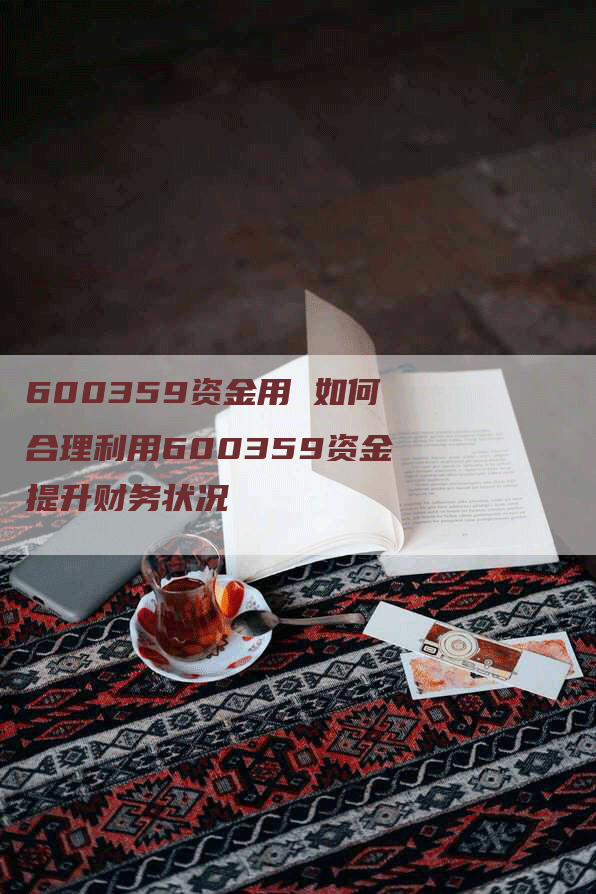 600359资金用 如何合理利用600359资金提升财务状况