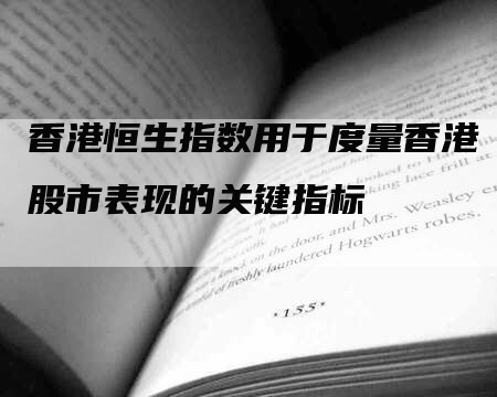 香港恒生指数用于度量香港股市表现的关键指标