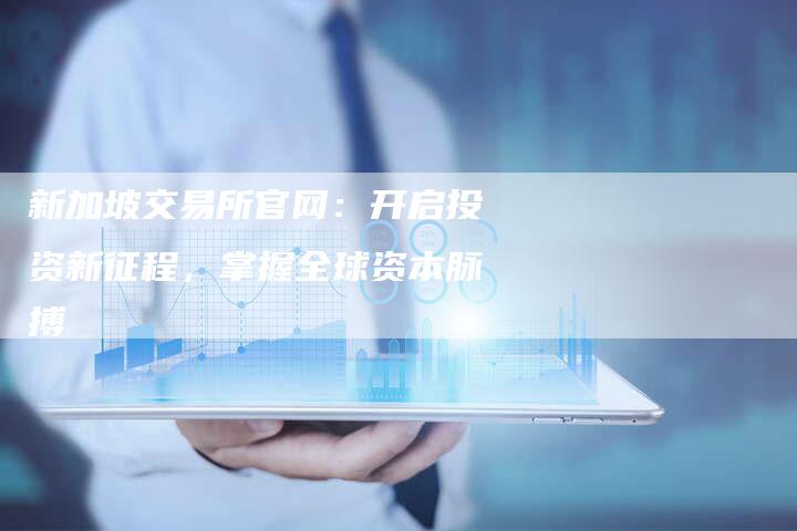 新加坡交易所官网:开启投资新征程,掌握全球资本脉搏-Chatgpt信息网