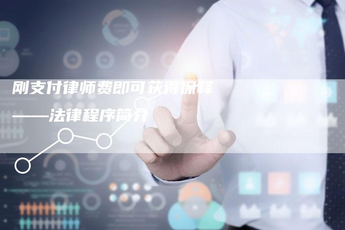 刚支付律师费即可获得保释——法律程序简介