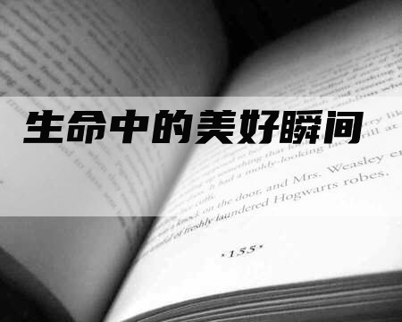 生命中的美好瞬间
