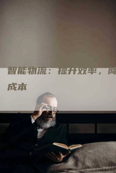 智能物流：提升效率，降低成本