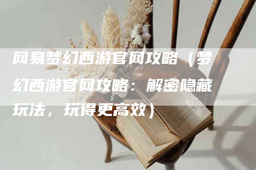 网易梦幻西游官网攻略（梦幻西游官网攻略：解密隐藏玩法，玩得更高效）