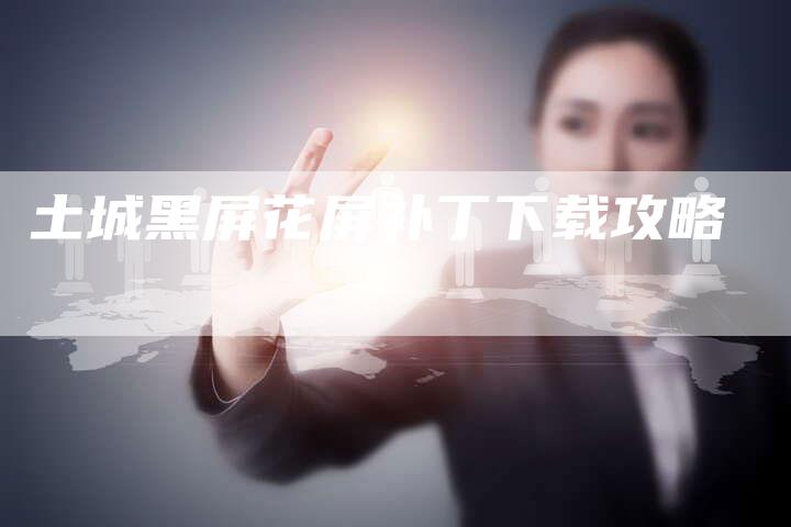 土城黑屏花屏补丁下载攻略