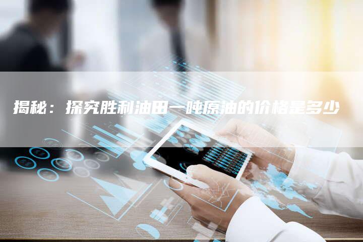 揭秘：探究胜利油田一吨原油的价格是多少
