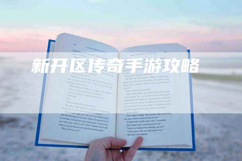 新开区传奇手游攻略