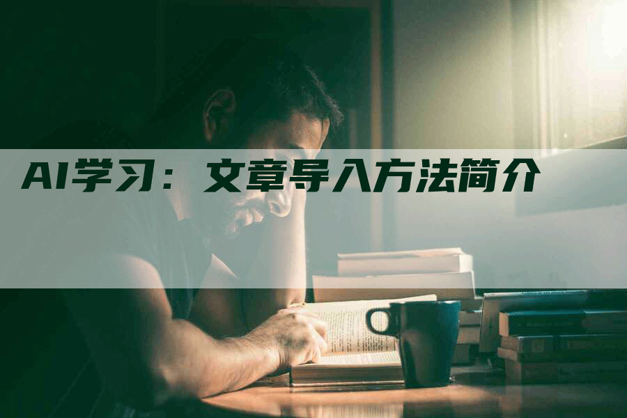 AI学习：文章导入方法简介